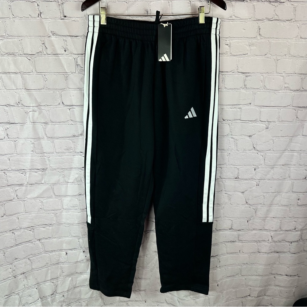 NWT Adidas Black Multi sport track Pants warmup mens L activewear streetwear - Picture 1 of 10